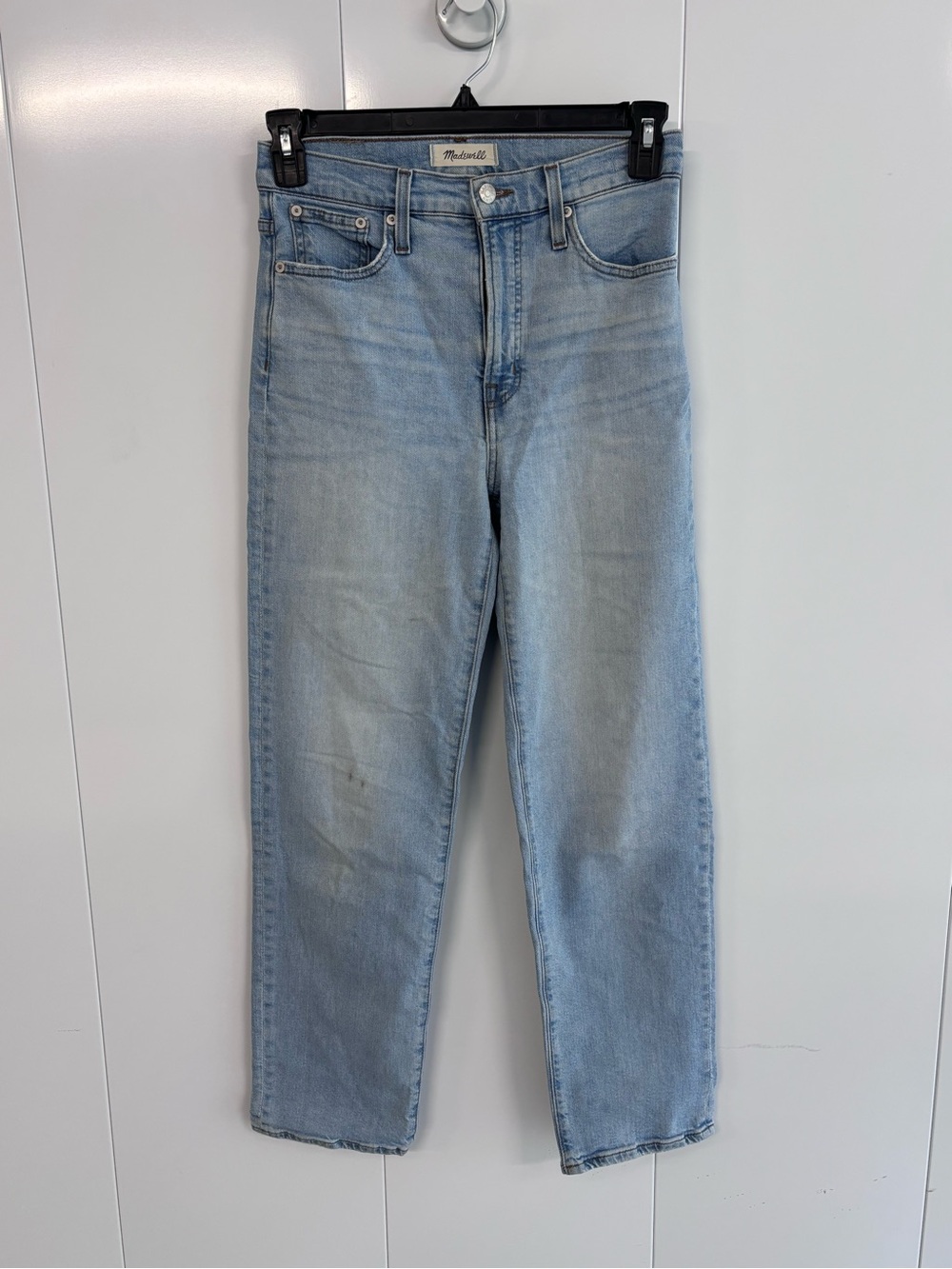 Madewell The Perfect Vintage Straight Leg Jeans Women Size 26 Light Wash Blue